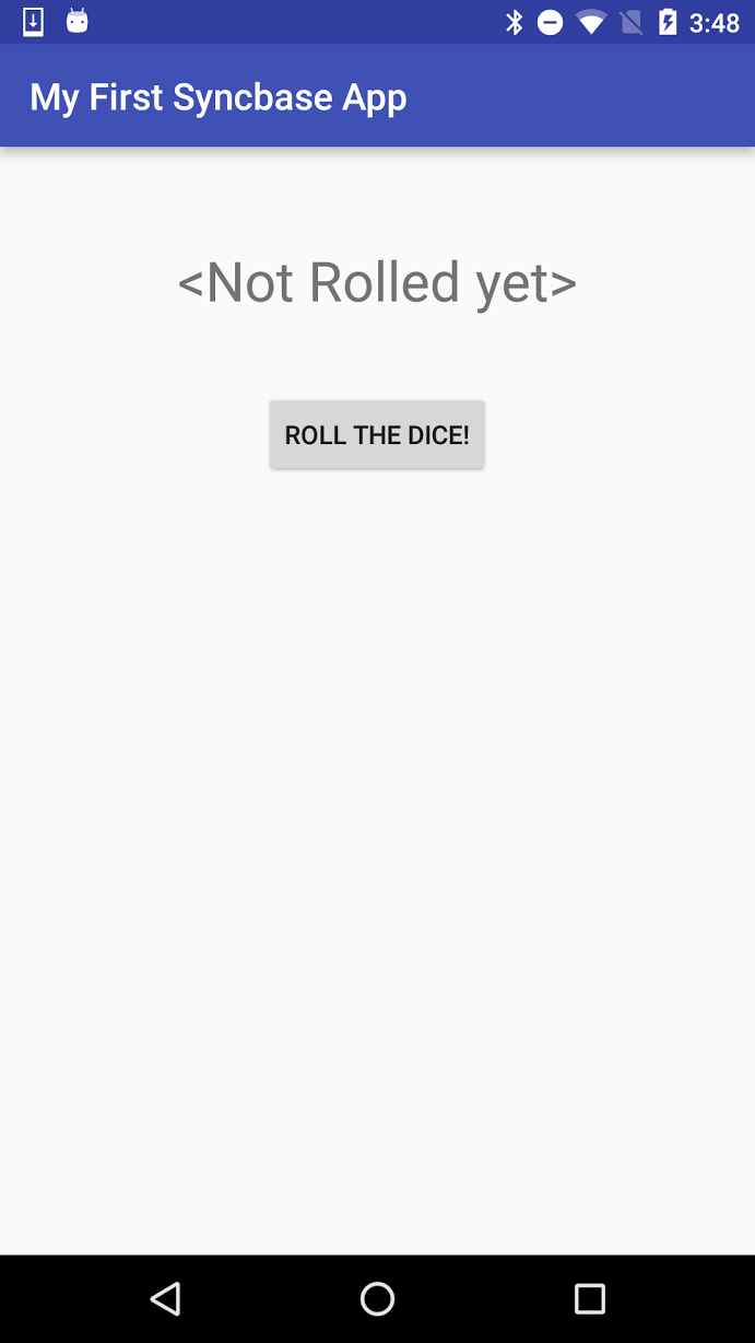 Screenshot of the Dice Roll app